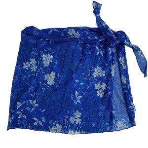 🍓VINTAGE MESH MINI WRAP SKIRT BEACH FLORAL🍓